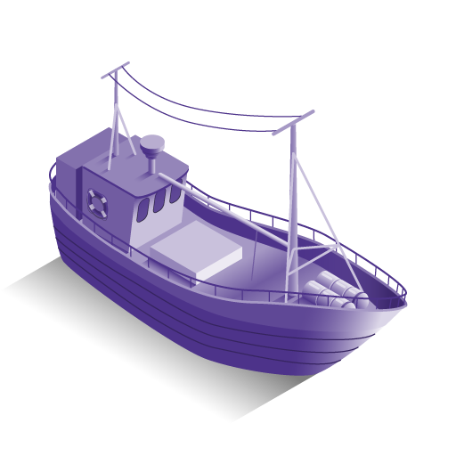 Fishing boat - icon